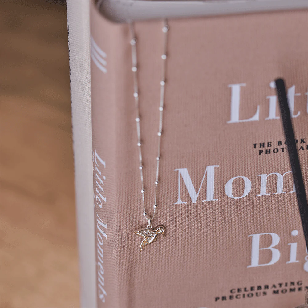 Bobble Chain Hummingbird Necklace - Image 3