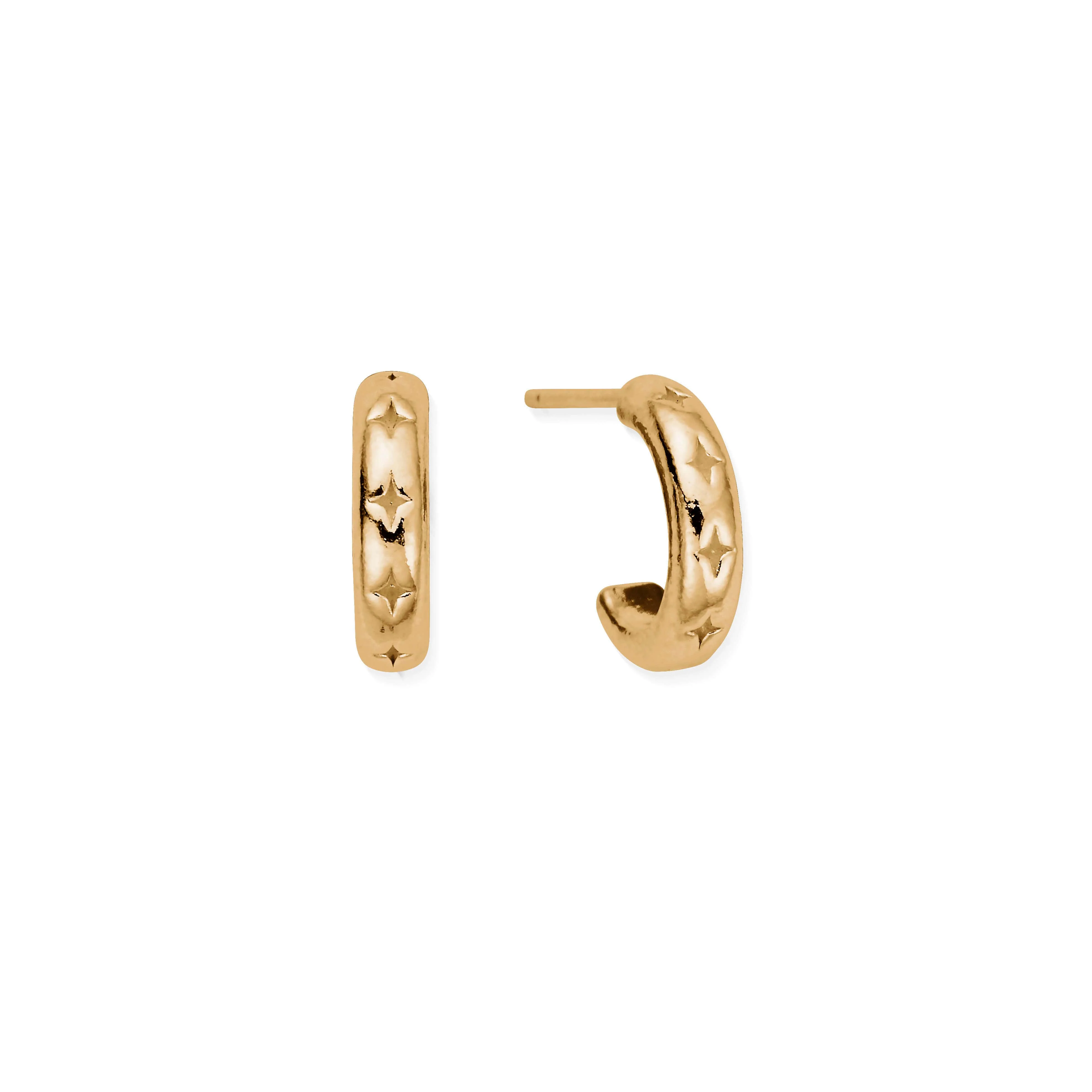 Cut Out North Star Huggie Hoops - Image 9