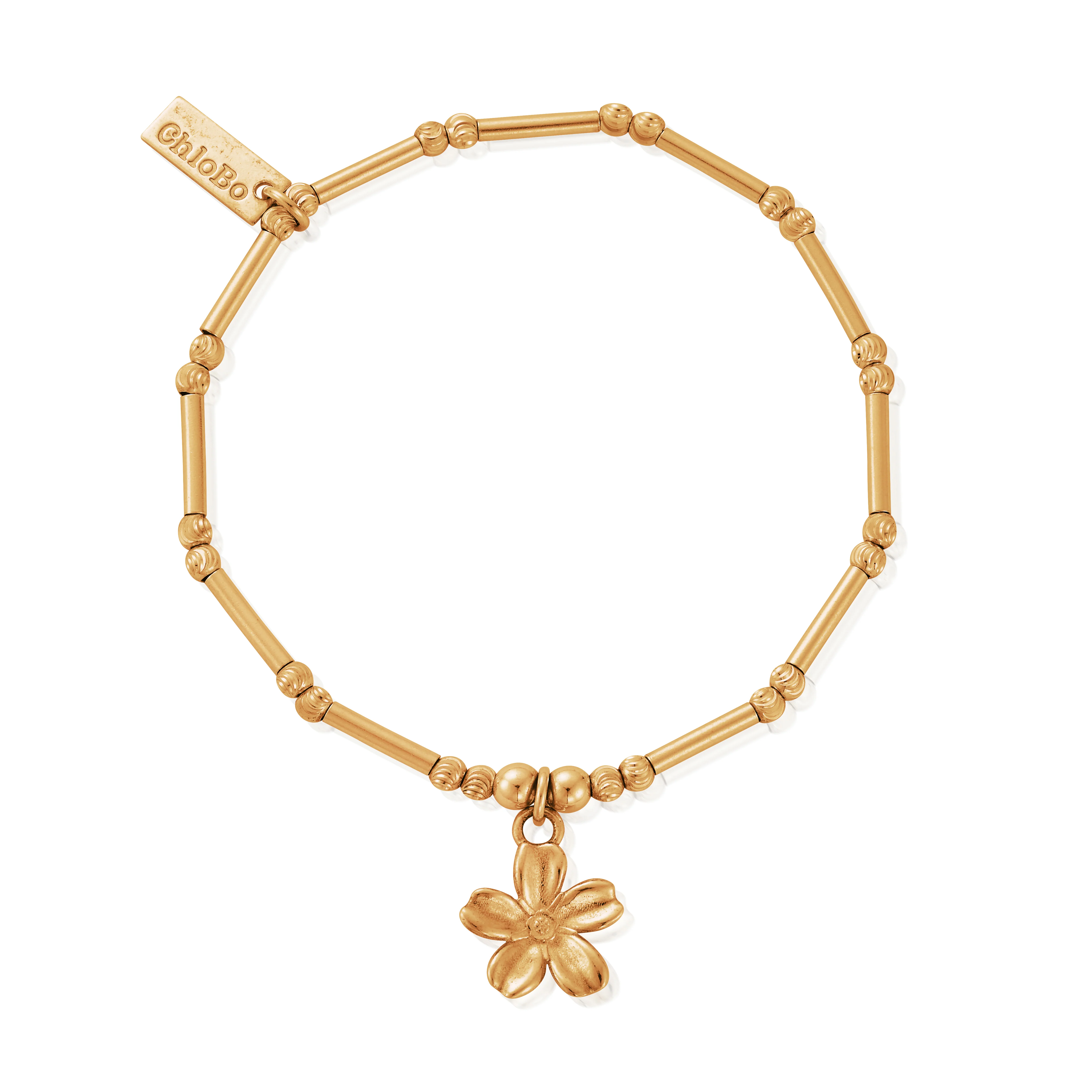 Dainty Moon Cut Sparkle Forget Me Not Bracelet - Image 3