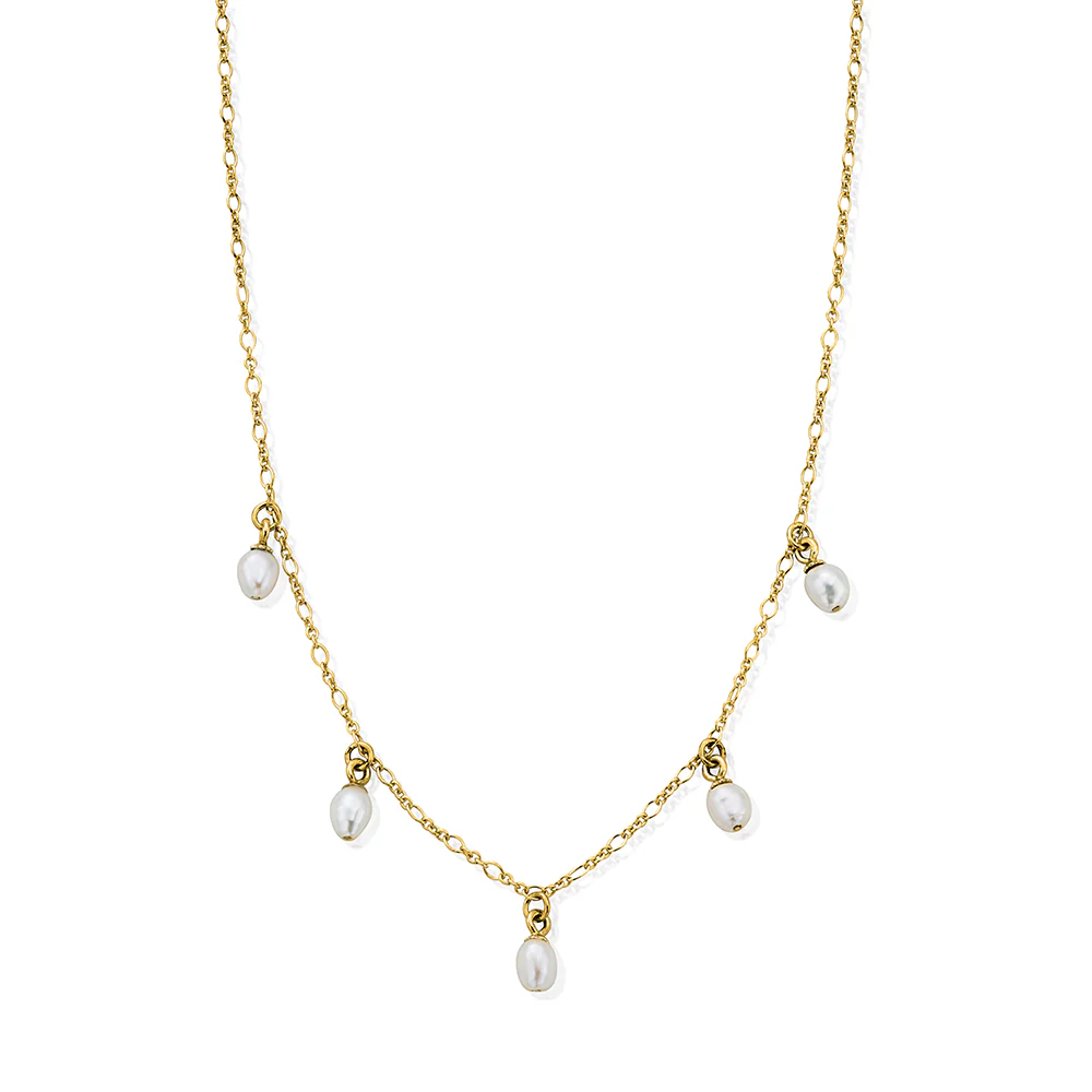 Ethereal Multi Pearl Drop Necklace - Image 3