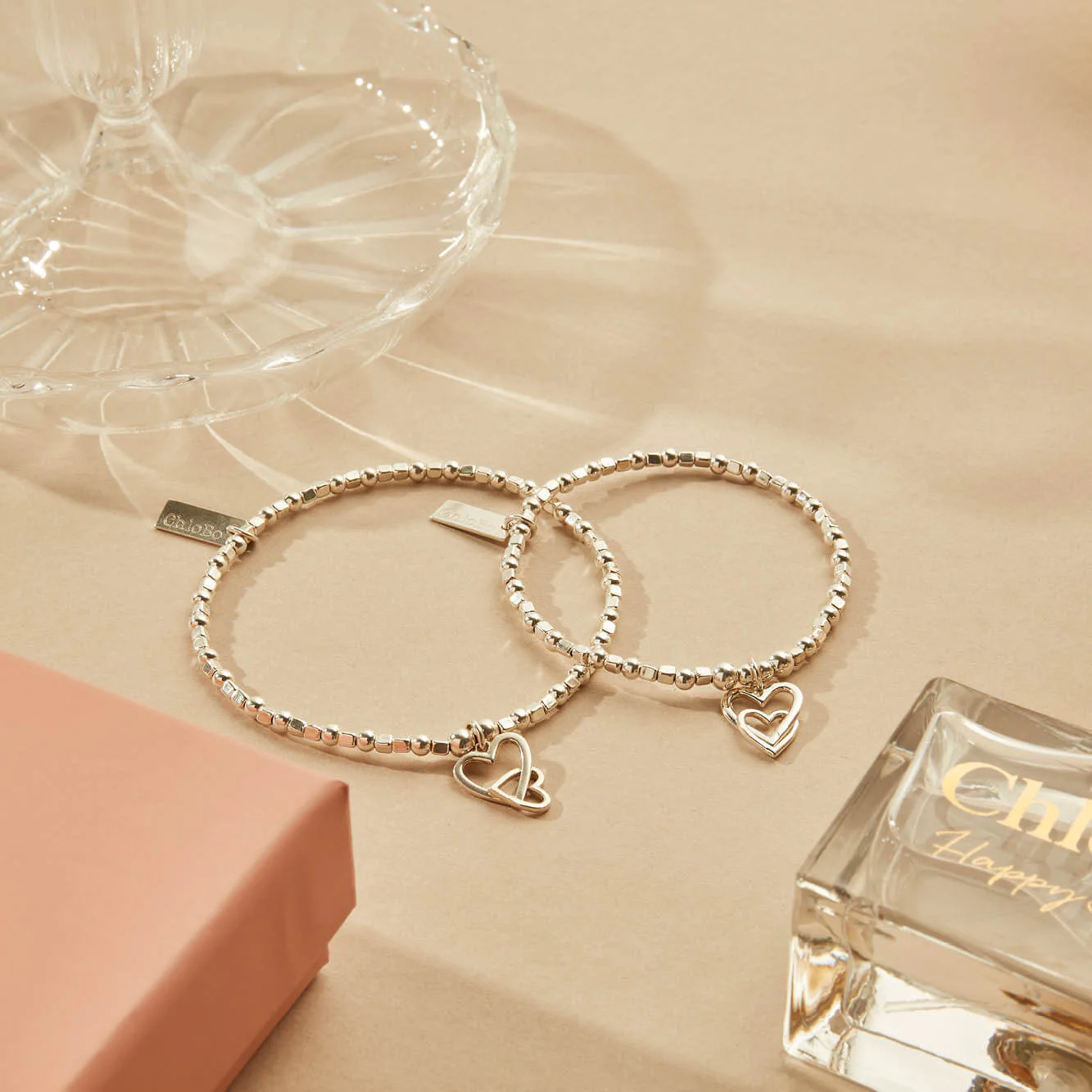 Interlocking Love Heart Bracelet Gift Set - Adult & Child - Image 3