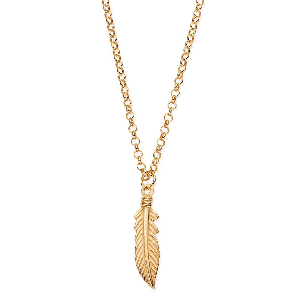 Men's Belcher Chain Feather Necklace - Image 3