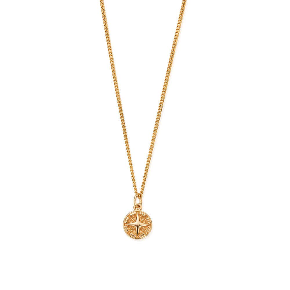 Men's Curb Chain Compass Necklace - Image 3