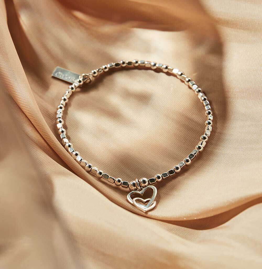 Mini Cube Interlocking Love Heart Bracelet - Image 6