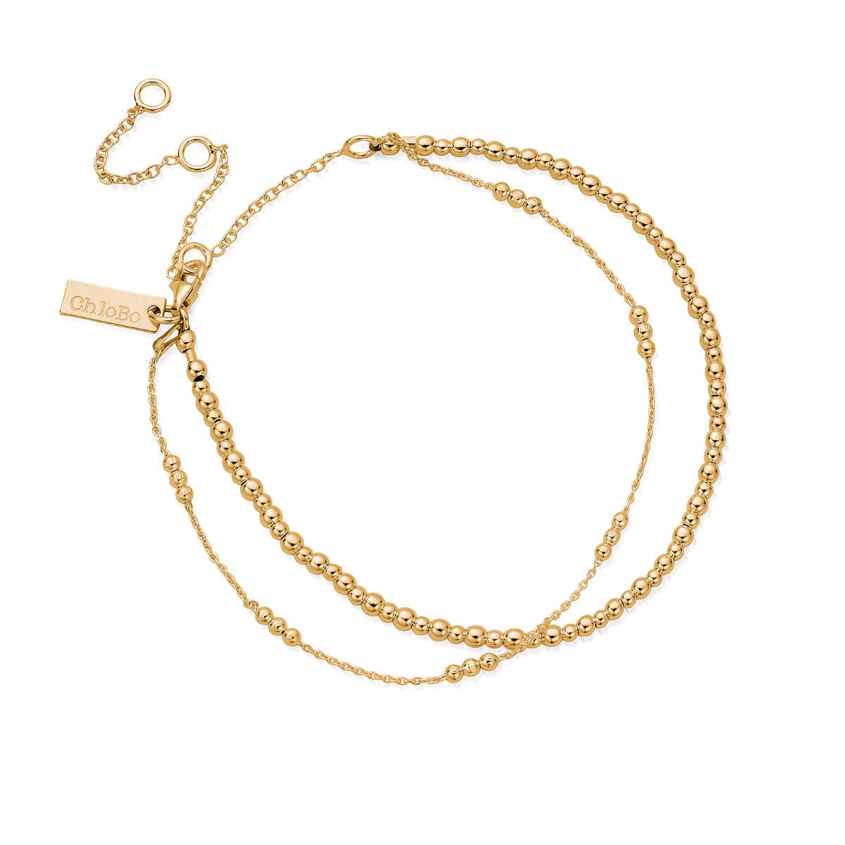 Mini Cute Triple Bobble Chain Anklet - Image 9